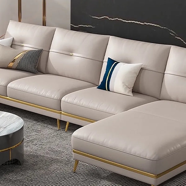 Crisp Luxury Sectional Sofa in Leatherette