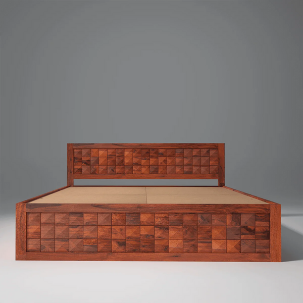 Plutio Luxury Sheesham Wooden Bed