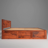 Plutio Luxury Sheesham Wooden Bed