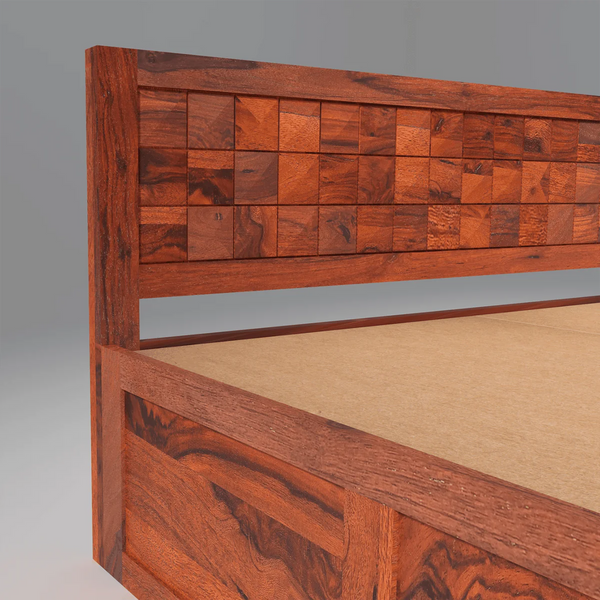 Plutio Luxury Sheesham Wooden Bed