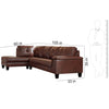 Gixer Luxury Sectional Sofa in Leatherette