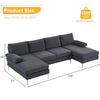 Memo Premium U Shape Sectional Sofa in Suede