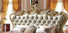 Marco Carving Royal Antique Upholstered Bed in Leatherette