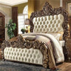 Maha Carving Royal Antique Upholstered Bed in Leatherette