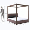 Casper Luxury Poster Bed in Suede