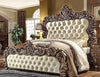 Maha Carving Royal Antique Upholstered Bed in Leatherette