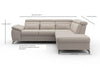 Givo Premium Sectional Sofa in Suede