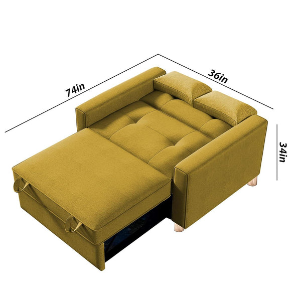 Jazz Luxury 1 Seater Sofa Cum Bed In Suede