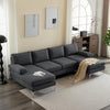 Memo Premium U Shape Sectional Sofa in Suede