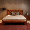 Xylo Premium Antique Upholstered Bed in Leatherette