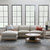 Asper Premium Sectional Sofa in Cotton