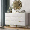 Renu Fluted Chest Of Drawers Table In PU Polish