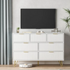 Renu Fluted Chest Of Drawers Table In PU Polish