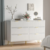 Renu Fluted Chest Of Drawers Table In PU Polish