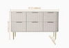 Kiko Fluted Chest Of Drawers Table In PU Polish