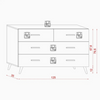 Livo Chest Of Drawers Table In Laminate