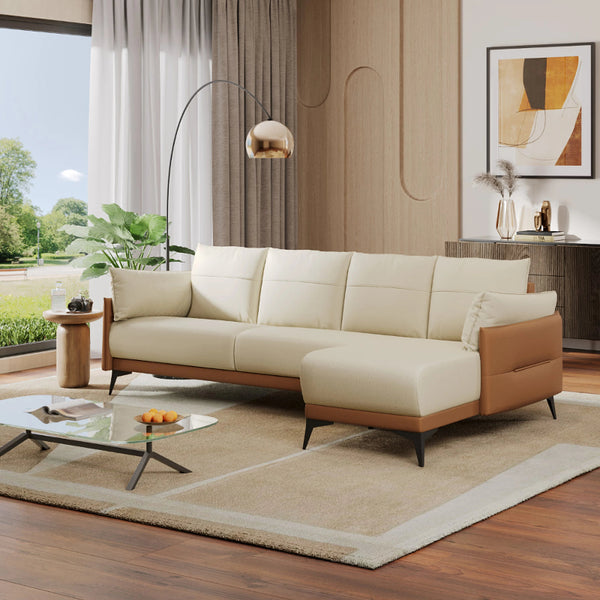 Kosmo Luxury Sectional Sofa in Leatherette