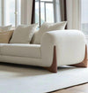 Aahed Premium Sectional Sofa in Brooklyn Fabric - Oak Inside