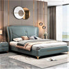 Apollo Luxury Upholstered Bed in Leatherette - Oak Inside