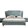 Apollo Luxury Upholstered Bed in Leatherette - Oak Inside