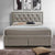 Apollo Upholstered Bed with Drawers Storage in Suede - Oak Inside