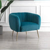 Aylin Luxury Accent Chair In Suede - Oak Inside