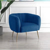 Aylin Luxury Accent Chair In Suede - Oak Inside