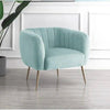 Aylin Luxury Accent Chair In Suede - Oak Inside