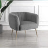 Aylin Luxury Accent Chair In Suede - Oak Inside