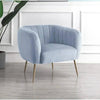 Aylin Luxury Accent Chair In Suede - Oak Inside