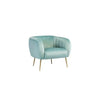 Aylin Luxury Accent Chair In Suede - Oak Inside