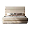 Becton Luxury Upholstered Bed in Leatherette - Oak Inside