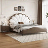 Blossom Luxury Upholstered Bed Without Storage in Leatherette - Oak Inside