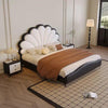 Blossom Luxury Upholstered Bed Without Storage in Leatherette - Oak Inside