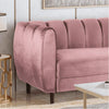 Bobran Luxury Mid - Century Sofa In Suede - Oak Inside