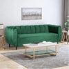 Bobran Luxury Mid - Century Sofa In Suede - Oak Inside