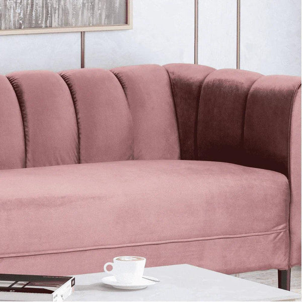 Bobran Luxury Mid - Century Sofa In Suede - Oak Inside