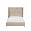 Boom Quilt Luxury Upholstered Bed Without Storage In Suede - Oak Inside