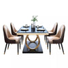 Bosco Luxury Dinning Table Set In Stainless Steel 304 - Oak Inside