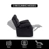 Bosco Upholstered 1 Seater Recliner In Leatherette - Oak Inside