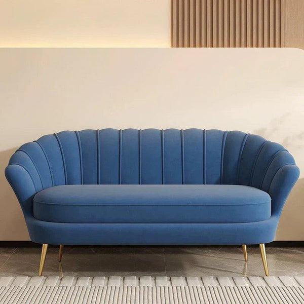 Boston Luxury Mid - Century Sofa In Suede - Oak Inside