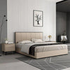 Bravo Luxury Upholstered Bed in Leatherette - Oak Inside