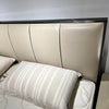 Bravo Luxury Upholstered Bed in Leatherette - Oak Inside