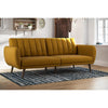 Brittan Luxury Mid - Century Sofa In Suede - Oak Inside