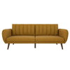 Brittan Luxury Mid - Century Sofa In Suede - Oak Inside