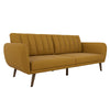 Brittan Luxury Mid - Century Sofa In Suede - Oak Inside