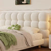 Bubble Puff Premium Bed Without Storage in Leatherette - Oak Inside