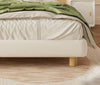 Bubble Puff Premium Bed Without Storage in Leatherette - Oak Inside