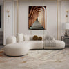 Buccky Luxury Sectional Sofa in Brooklyn Fabric - Oak Inside