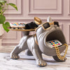 Bulldog Luxury Storage Butler Sculpture - Oak Inside